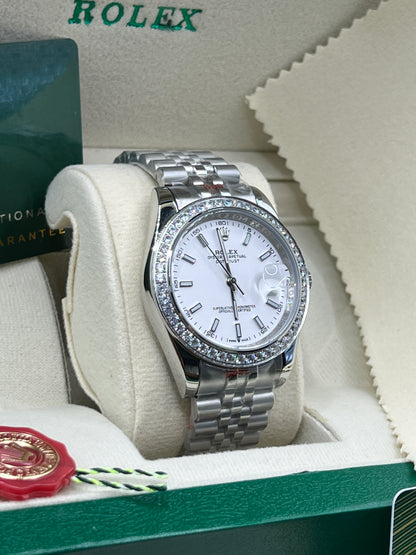 ROLEX DATE JUST BLANC DIAMANT JUBILÉ #DT13