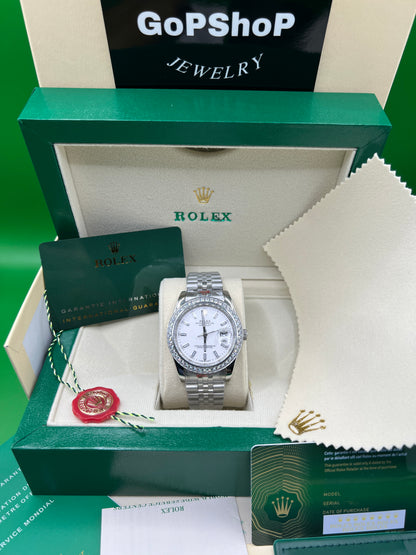 ROLEX DATE JUST BLANC DIAMANT JUBILÉ #DT13
