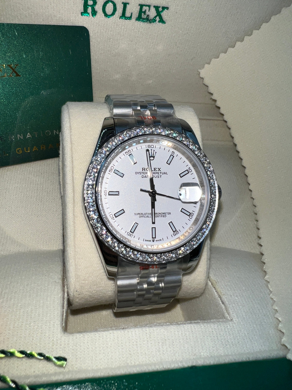 ROLEX DATE JUST BLANC DIAMANT JUBILÉ #DT13