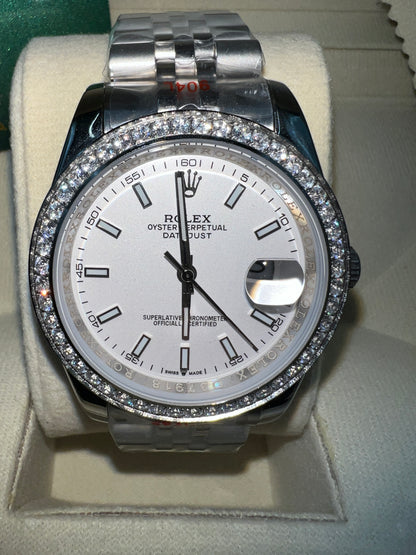 ROLEX DATE JUST BLANC DIAMANT JUBILÉ #DT13