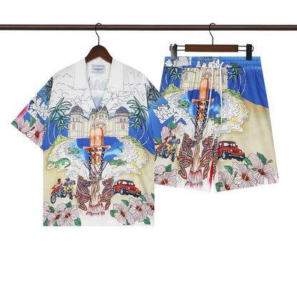 CASABLANCA PARIS SUMMER SET – Premium Shirt & Shorts Set