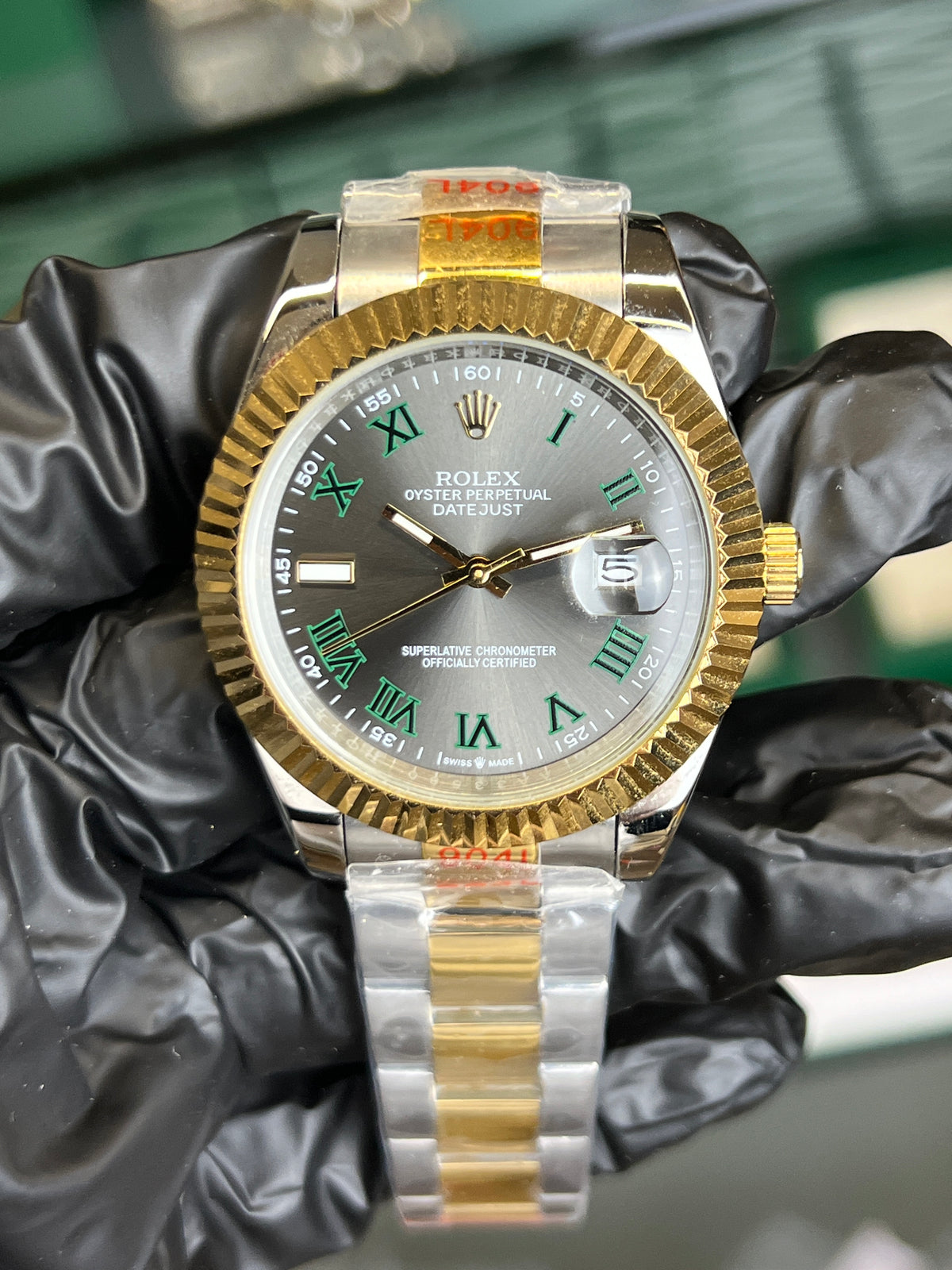 ROLEX DATE JUST WIMBLEDON 41MM U1 FACTORY - AUTOMATIQUE