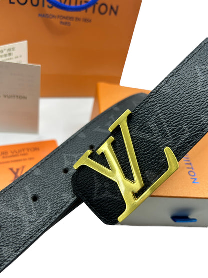 LOUIS VUITTON GÜRTEL - LV MONOGRAM - GOLD GREY - FULLSET - HIGH END QUALITY