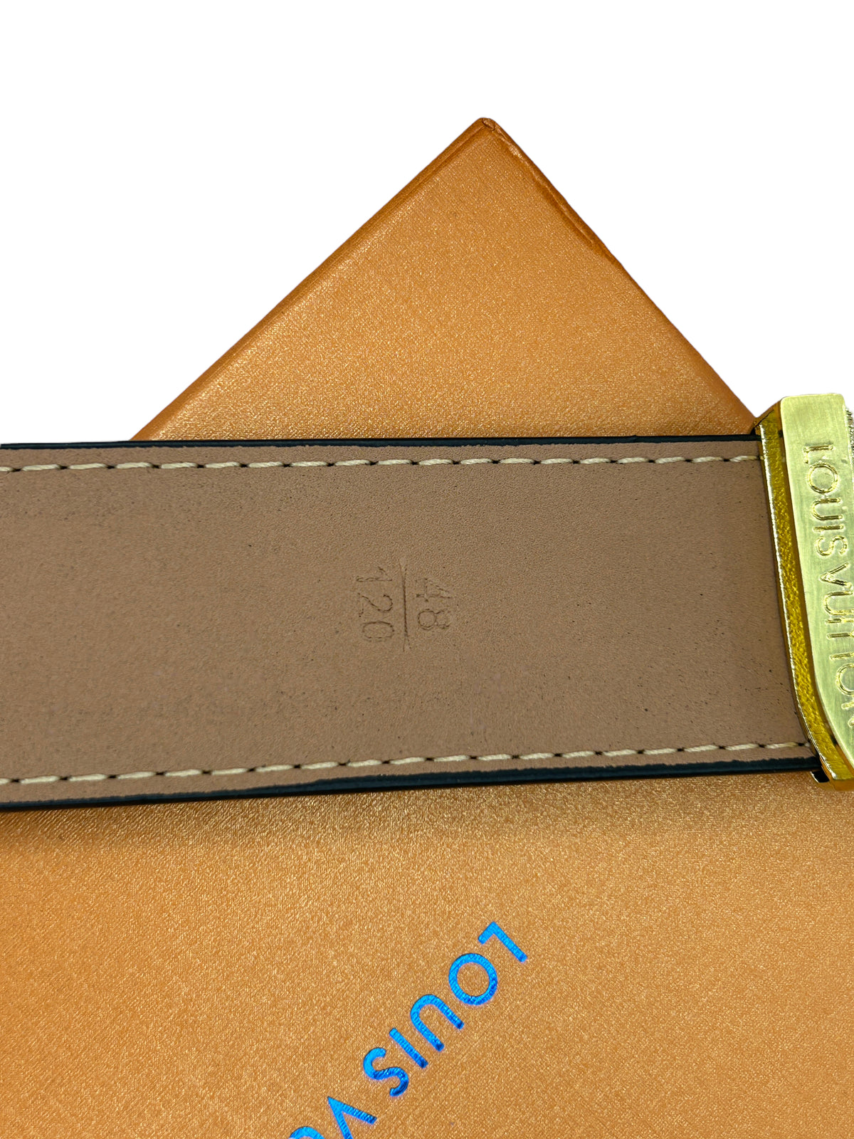 LOUIS VUITTON GÜRTEL - LV MONOGRAM - GOLD GREY - FULLSET - HIGH END QUALITY