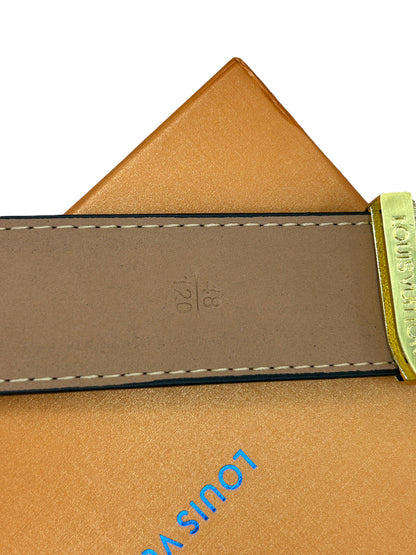 LOUIS VUITTON GÜRTEL - LV MONOGRAM - GOLD GREY - FULLSET - HIGH END QUALITY