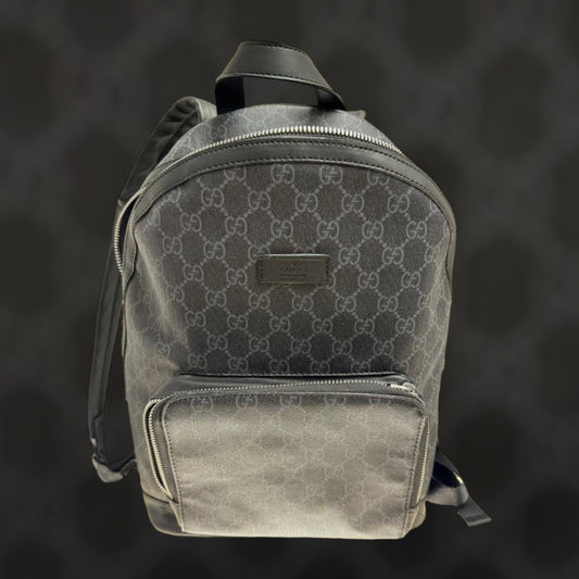 GUCCI RUCKSACK GG , DARKGREY UNISEX