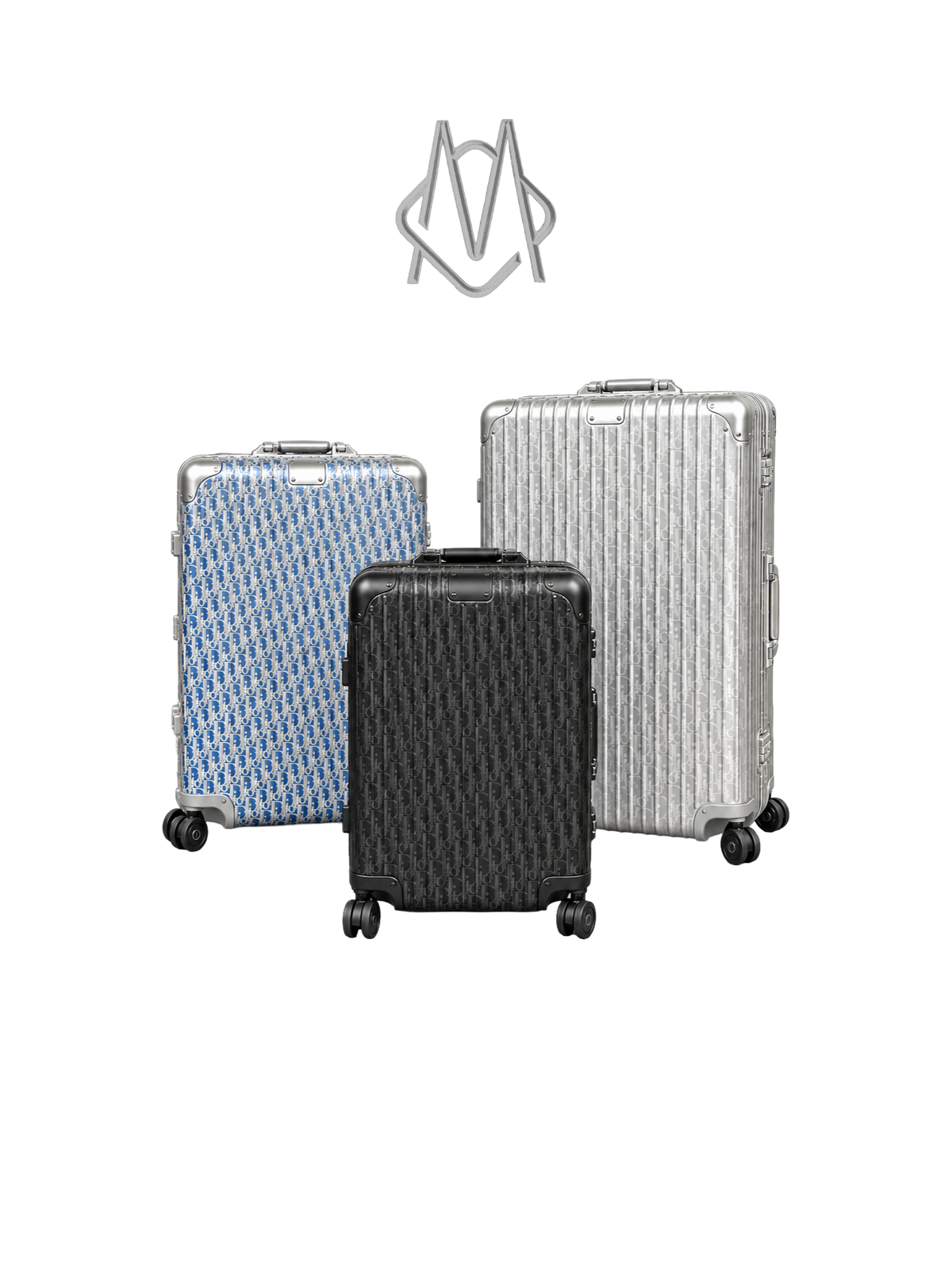 RIMOWA X DIOR ALUMINIUM LUGGAGE -  HIGH QUALITY 1:1