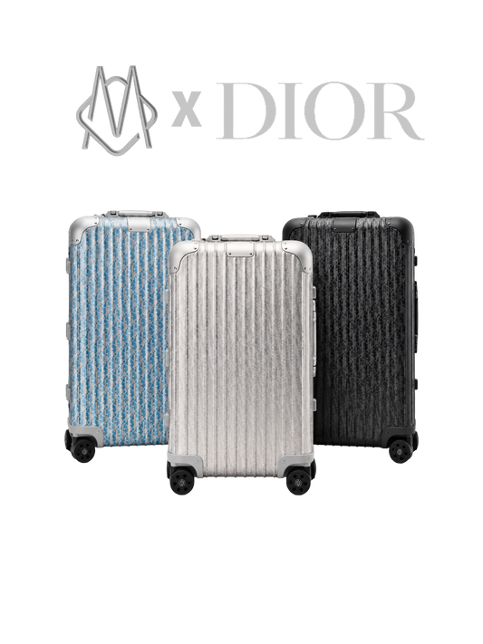 RIMOWA X DIOR ALUMINIUM TRUNK LUGGAGE -  HIGH QUALITY 1:1