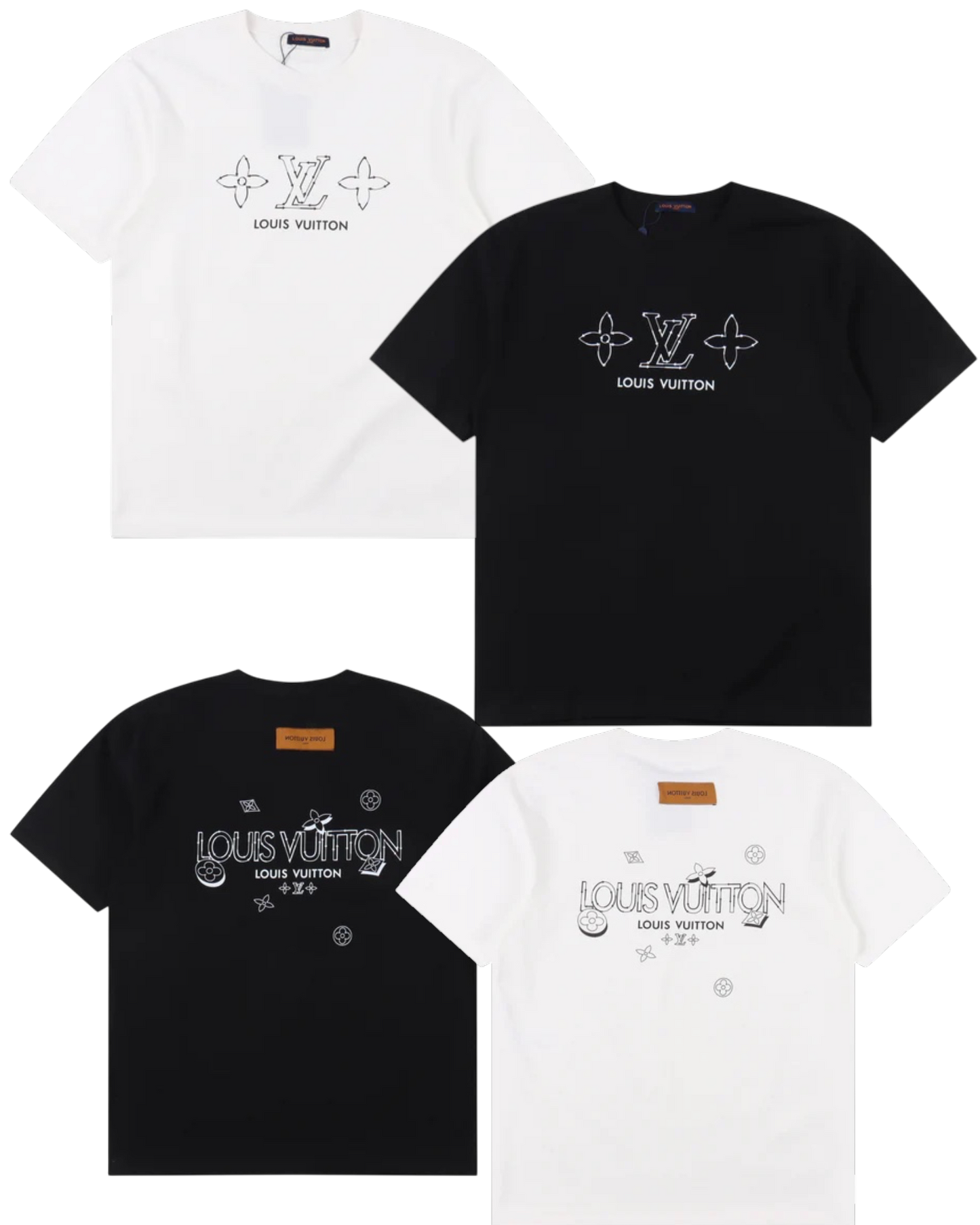LOUIS VUITTON T-SHIRT - SCHWARZ / WEIß - SUPER CLONE 260g