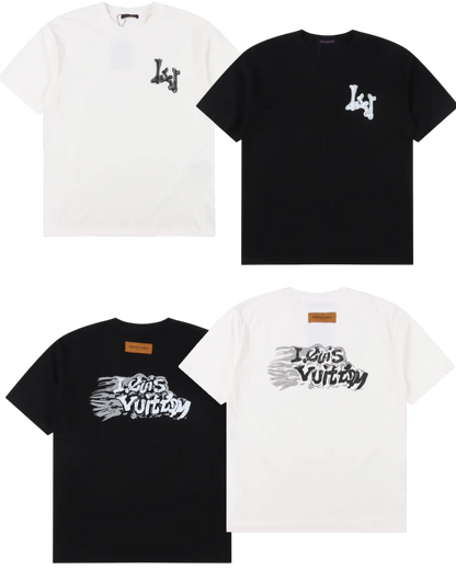 LOUIS VUITTON T-SHIRT - SCHWARZ / WEIß - SUPER CLONE 260g