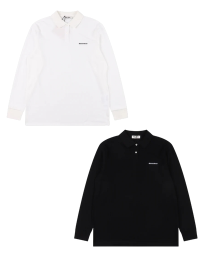 MIU MIU ESSENTIAL LONGSLEEVE POLO - SUPER CLONE