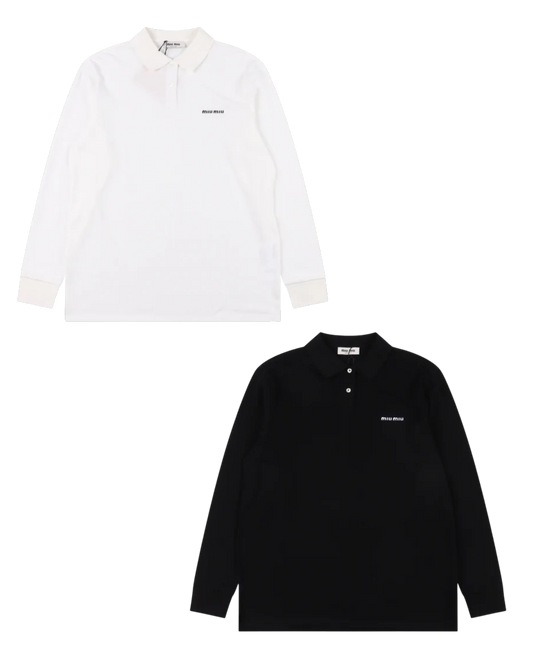 MIU MIU ESSENTIAL LONGSLEEVE POLO - SUPER CLONE