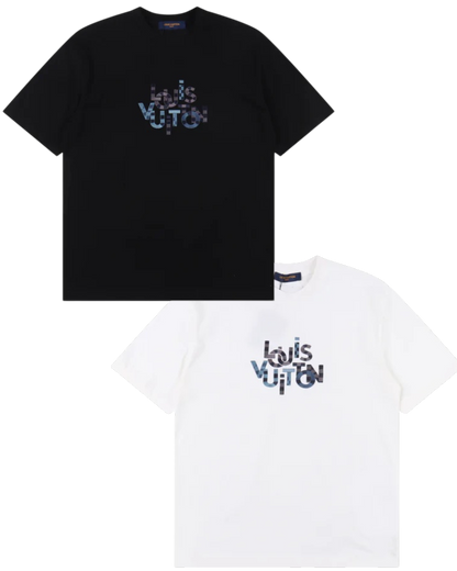 LOUIS VUITTON T-SHIRT - SCHWARZ / WEIß - SUPER CLONE 260g