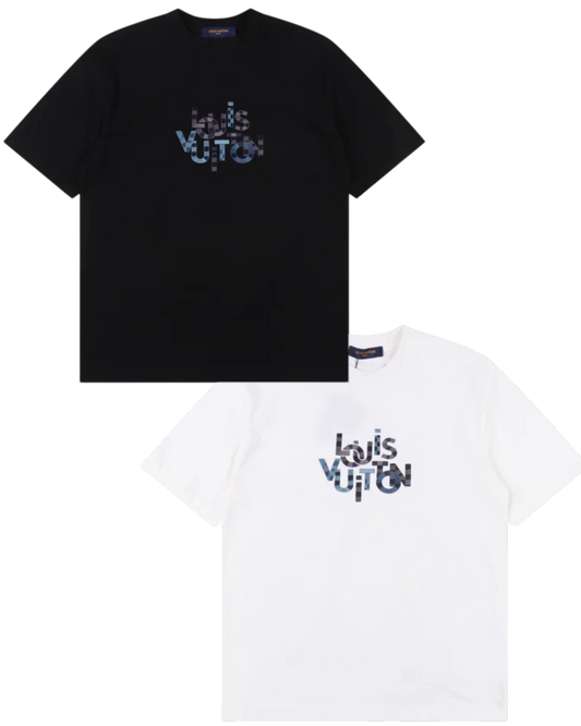 LOUIS VUITTON T-SHIRT - SCHWARZ / WEIß - SUPER CLONE 260g