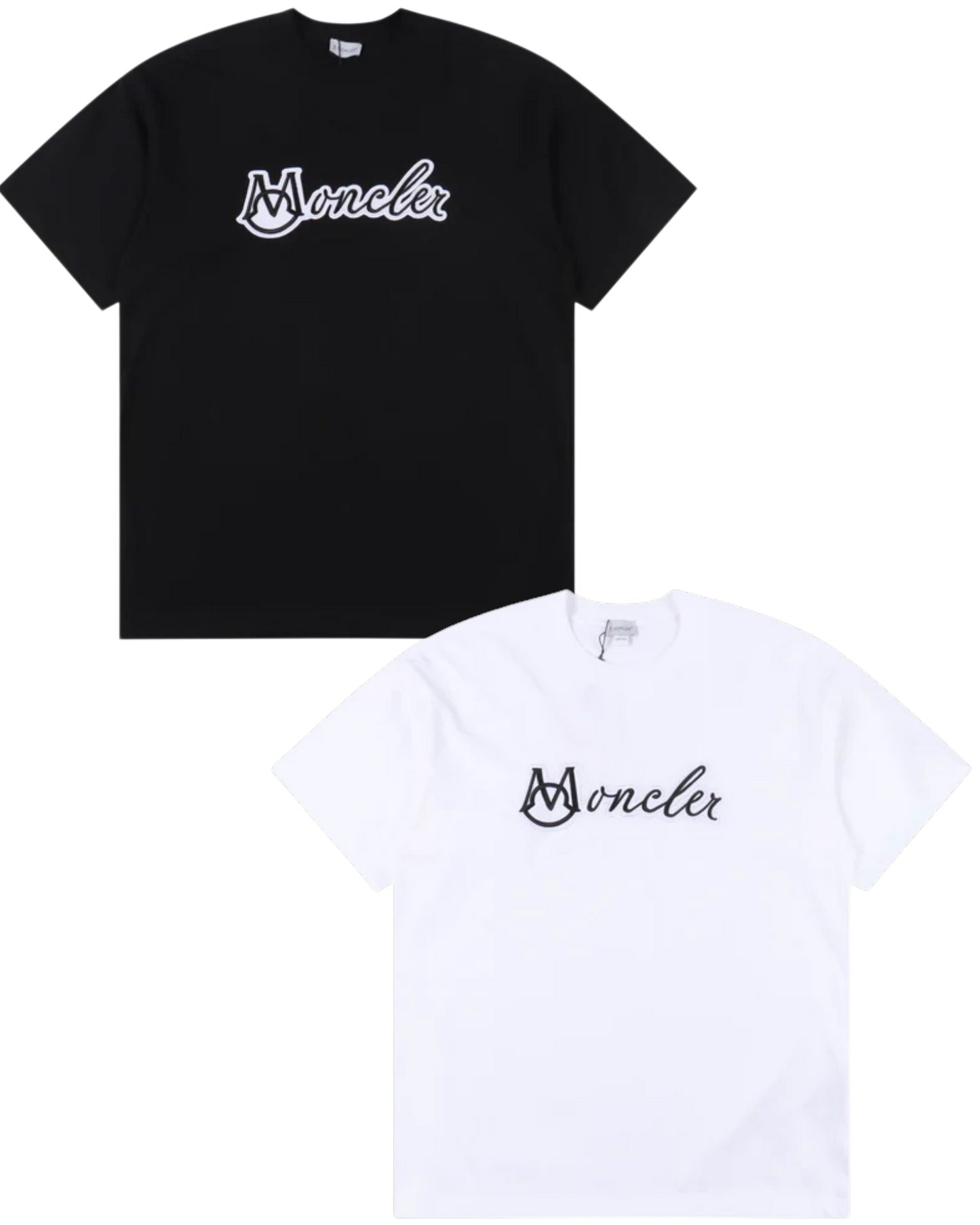 MONCLER T-SHIRT - SCHWARZ / WEIß - SUPER CLONE 260g