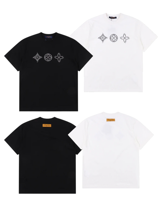 LOUIS VUITTON T-SHIRT - SCHWARZ / WEIß - SUPER CLONE 260g