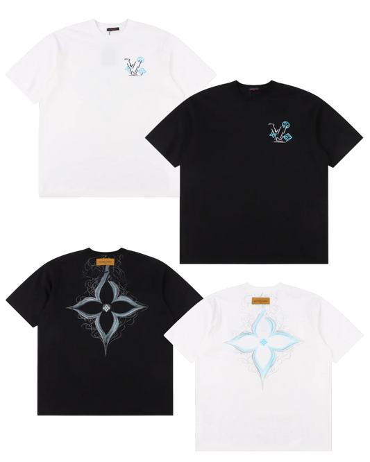 LOUIS VUITTON T-SHIRT - SCHWARZ / WEIß - SUPER CLONE 260g