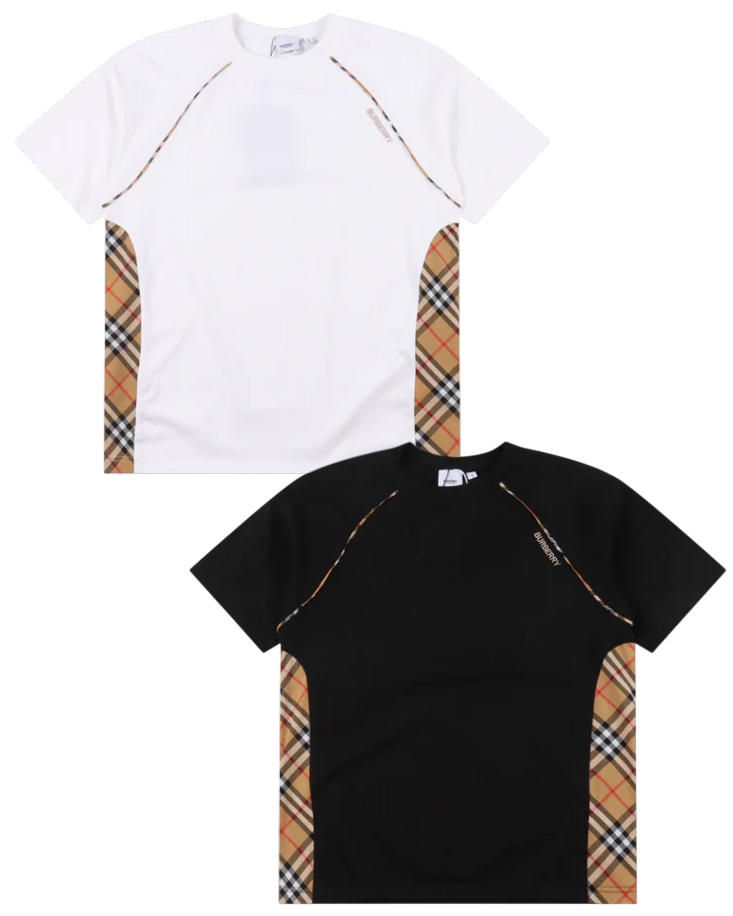 BURBERRY T-SHIRT - SCHWARZ / WEIß - SUPER CLONE 260g