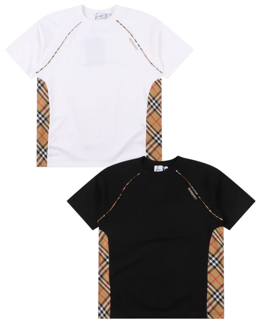 BURBERRY T-SHIRT - SCHWARZ / WEIß - SUPER CLONE 260g