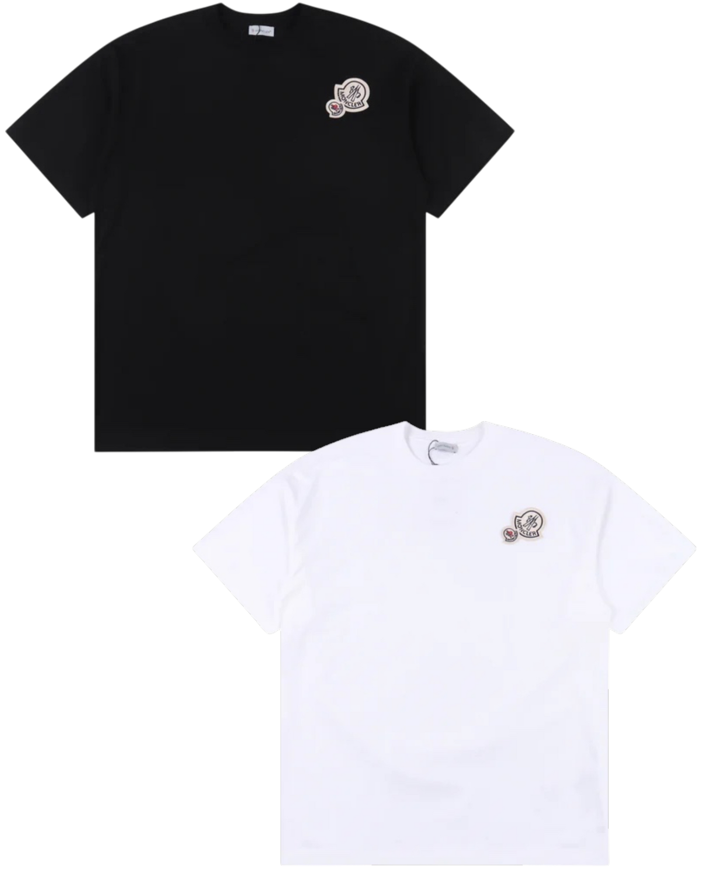 MONCLER T-SHIRT - SCHWARZ / WEIß - SUPER CLONE 260g