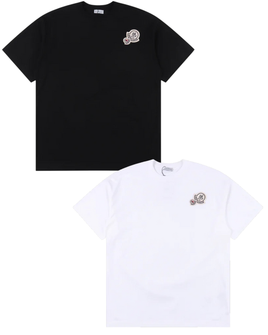 MONCLER T-SHIRT - SCHWARZ / WEIß - SUPER CLONE 260g