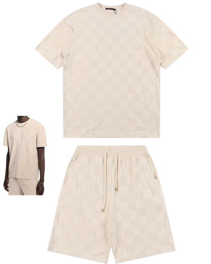 LOUIS VUITTON T-SHIRT / HOSE - BEIGE - SUPER CLONE 260g