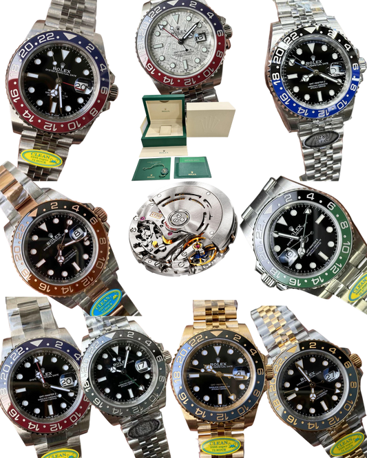 Rolex GMT-MASTER II 40mm  - SUPER CLONE - SWISS MOVEMENT - Oyster Band - CLEAN FACTORY