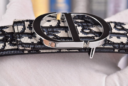 DIOR OBLIQUE CD OVAL RETRO BUCKLE BELT – FULL SET – 1:1 HIGH END