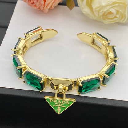 PRADA CRYSTAL STONE BRACELET – FULL SET – 1:1 HIGH END