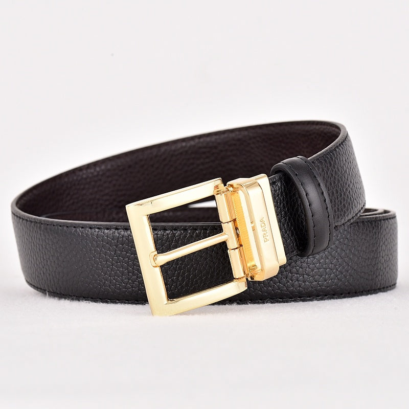 PRADA BUSINESS RETRO PIN BUCKLE LEATHER BELT COLLECTION – FULL SET – 1:1 HIGH END