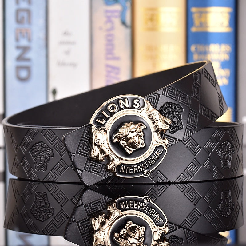 VERSACE MEDUSA AND RETRO EMBOSSED LEATHER BELT COLLECTION – 1:1 HIGH END