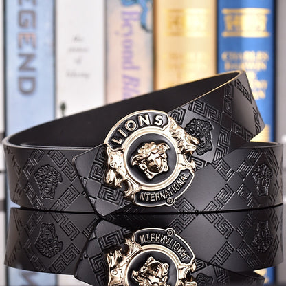 VERSACE MEDUSA AND RETRO EMBOSSED LEATHER BELT COLLECTION – 1:1 HIGH END