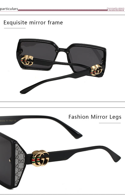 GUCCI OVERSIZED GEOMETRIC SUNGLASSES – FULL SET – 1:1 HIGH END