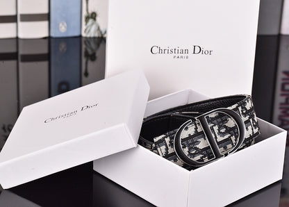 DIOR OBLIQUE CD OVAL RETRO BUCKLE BELT – FULL SET – 1:1 HIGH END