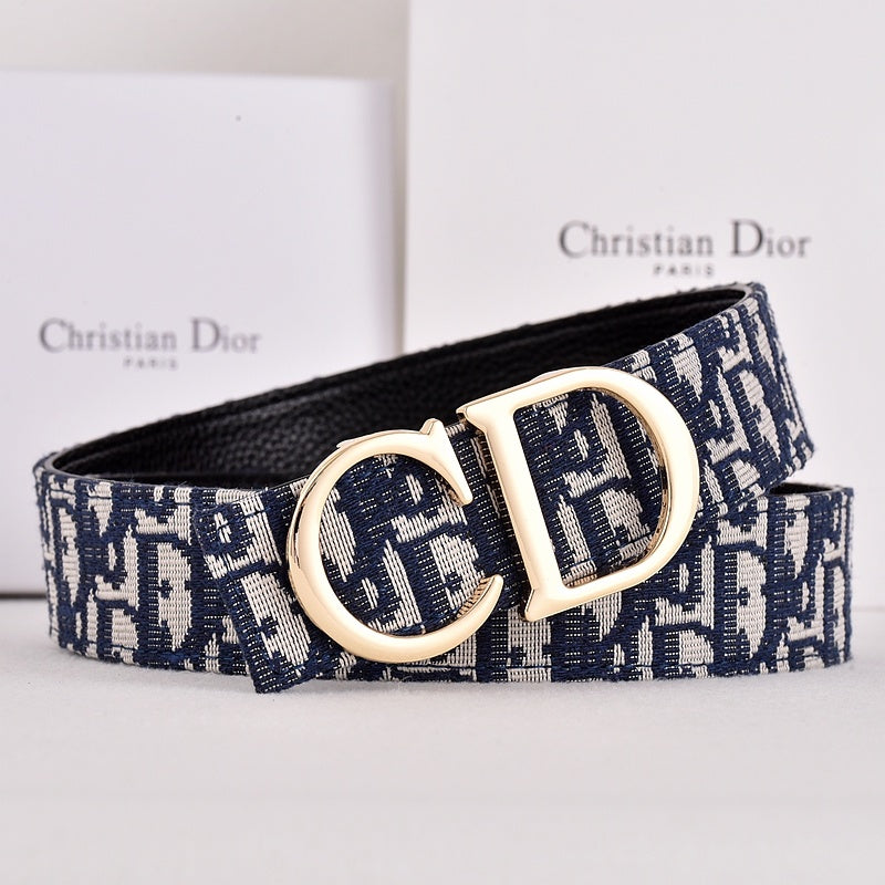 DIOR OBLIQUE CD CD-ICON BUCKLE BELT – FULL SET – 1:1 HIGH END