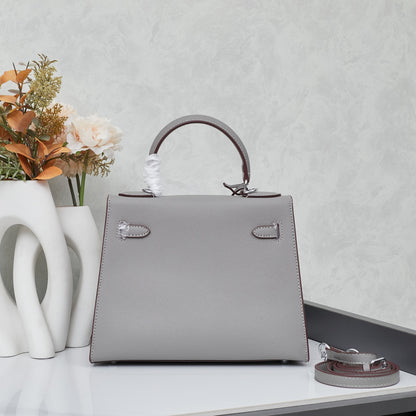 HERMÈS SCHULTERTASCHE KELLY 28CM FEU RETOURNE SILVER - 1:1 HIGH END