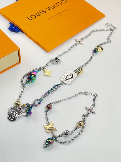 LOUIS VUITTON LV SHELL BRACELET/NECKLACE  – Full Set  - 1:1 HIGH END