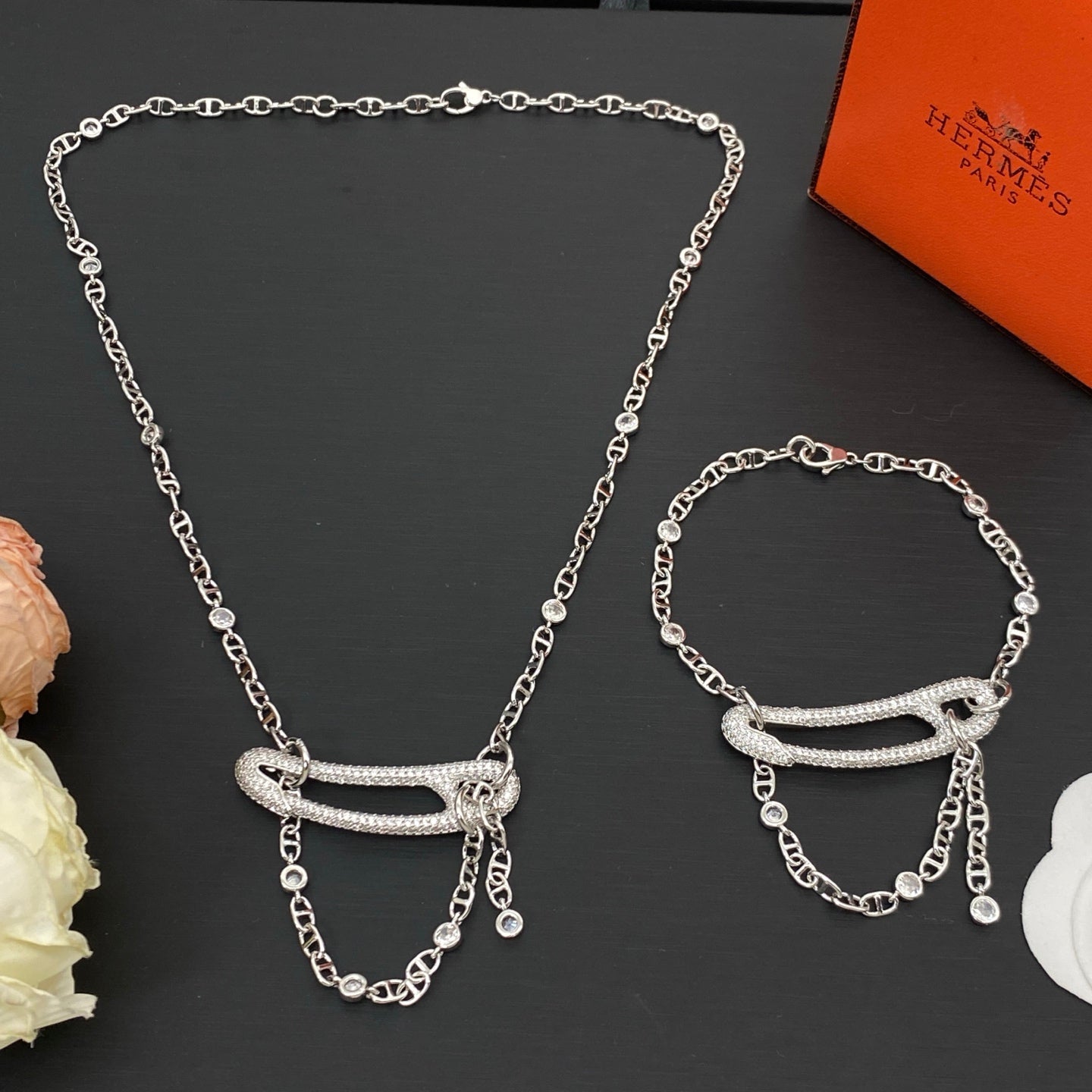 HERMÈS CHAINE D'ANCRE PUNK BRACELET/NECKLACE – Full Set  - 1:1 HIGH END