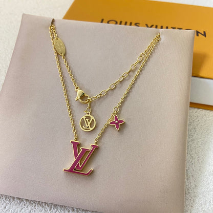 LOUIS VUITTON ICONIC ENAMEL NECKLACE – Full Set  - 1:1 HIGH END