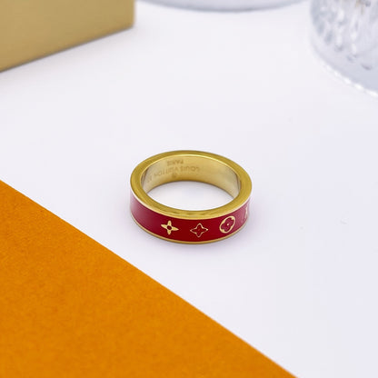 LOUIS VUITTON ENAMEL RING – Full Set  - 1:1 HIGH END
