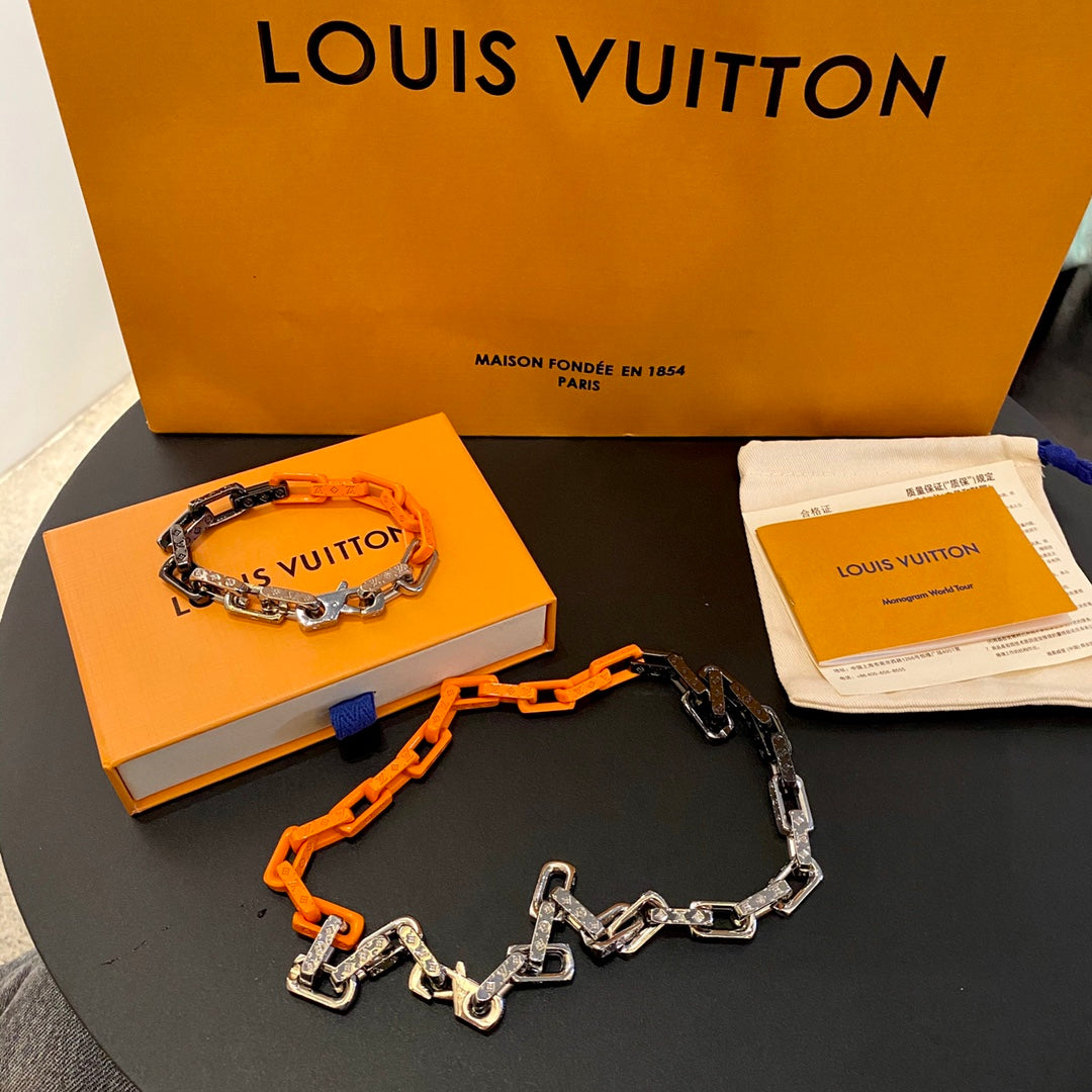 LOUIS VUITTON WORLD TOUR BRACELET/NECKLACE  – Full Set  - 1:1 HIGH END