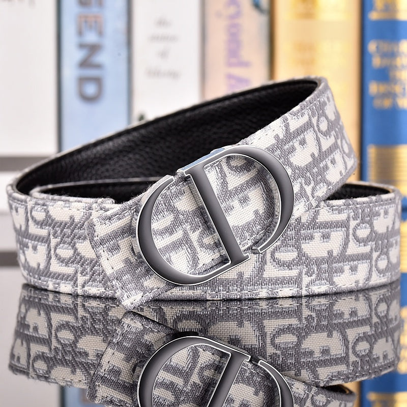 DIOR OBLIQUE CD OVAL RETRO BUCKLE BELT – FULL SET – 1:1 HIGH END