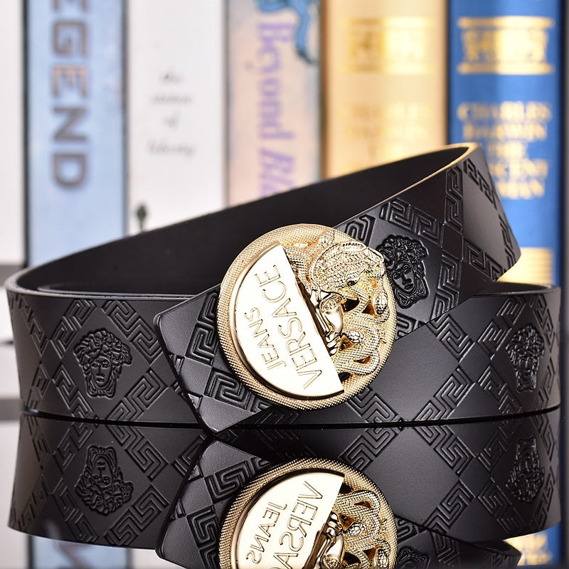 VERSACE MEDUSA AND RETRO EMBOSSED LEATHER BELT COLLECTION – 1:1 HIGH END