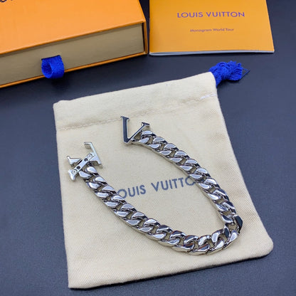 LOUIS VUITTON LV SPIKE CHAIN BRACELET/NECKLACE  – Full Set  - 1:1 HIGH END