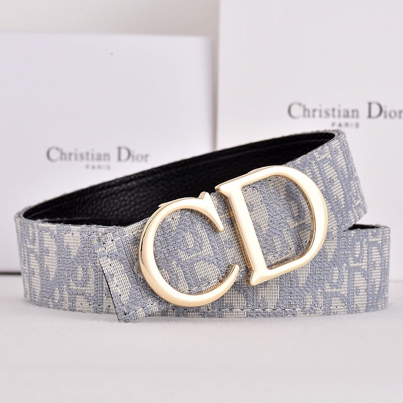 DIOR OBLIQUE CD CD-ICON BUCKLE BELT – FULL SET – 1:1 HIGH END