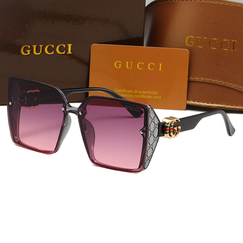 GUCCI OVERSIZED GEOMETRIC SUNGLASSES – FULL SET – 1:1 HIGH END