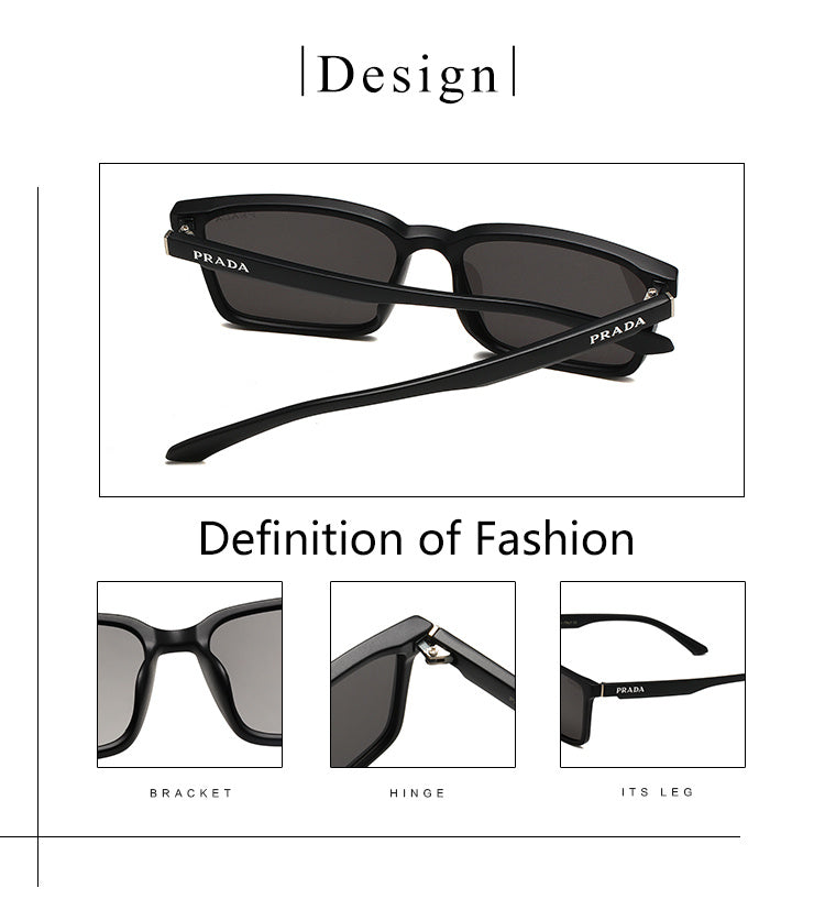 PRADA RECTANGULAR LOGO SUNGLASSES – FULL SET – 1:1 HIGH END