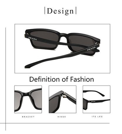 PRADA RECTANGULAR LOGO SUNGLASSES – FULL SET – 1:1 HIGH END