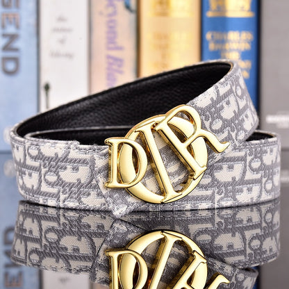 DIOR OBLIQUE DIOR LETTER RETRO BUCKLE BELT – FULL SET – 1:1 HIGH END