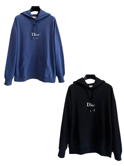 DIOR 2026FW EMBROIDERED SIGNATURE LOGO HOODIE – 1:1 HIGH END